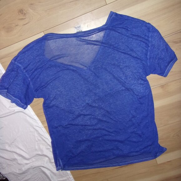 PINK Victoria's Secret Blue Short Sleeve Tee - Picture 4 of 4